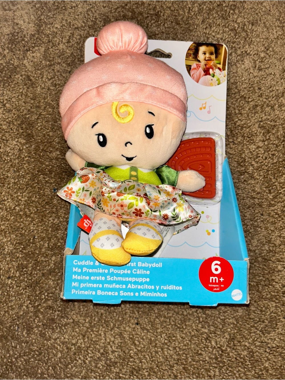 NEW Fisher Price Cuddle & Chime First Babydoll w/ Teether Light Complexion
